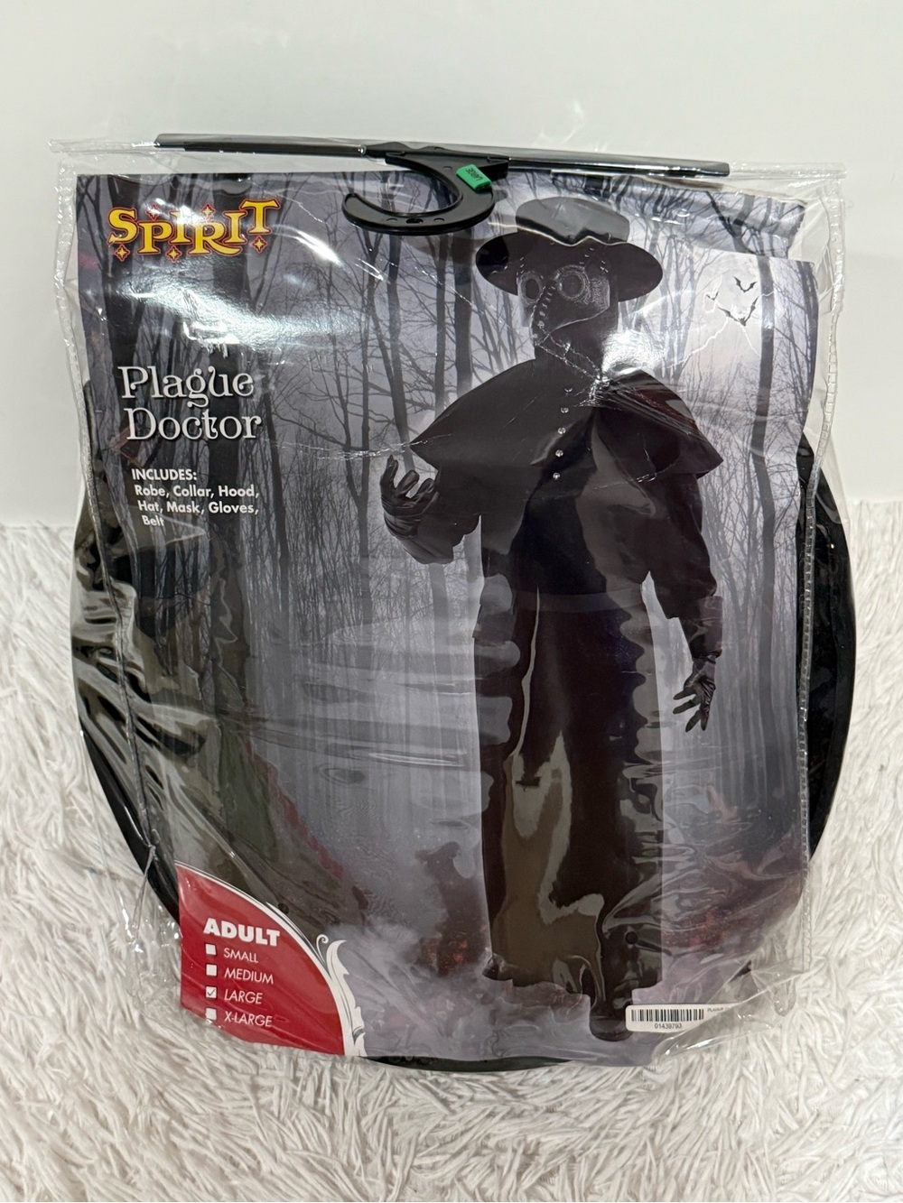 Spirit Plague Doctor Adult Costume - Black Size Large